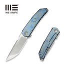 WEKNIFE Capstan Flipper Knife Blue Terrain Titanium Handle (3.91" Hand Polished Satin Bohler M390 Blade) WE24047-3