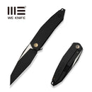 WEKNIFE Tally Flipper Knife Black Titanium Handle (3.91" Black Stonewashed Bohler M390 Blade, Satin Flat) WE23090-1