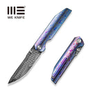 WEKNIFE Exponent Flipper & Thumb Stud Knife Flamed Polished Zirmascus Integral Handle (3.74" Fafnir Damasteel Blade) WE25090B Sample1
