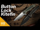 WEKNIFE Button Lock Kitefin Flipper Knife Titanium & Carbon Fiber Handle (3.22" CPM 20CV Blade) WE19002N-1
