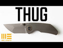 WEKNIFE Thug Thumb Stud Knife Titanium & Carbon Fiber Handle (2.69" CPM 20CV Blade) 2103C