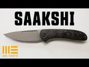 WEKNIFE Saakshi Flipper Knife Carbon Fiber Handle (3.30" CPM 20CV Blade) WE20020C-2