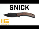 WEKNIFE Snick Flipper Knife Titanium & Timascus Handle (3.47" Damasteel Blade) WE19022F-DS1