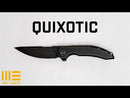 WEKNIFE Quixotic Flipper Knife Titanium Handle (3.45" Damasteel Blade) WE21016-DS1