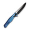 WEKNIFE 702 Flipper Knife Crystalized Blue / Purple Titanium Integral Handle (3.9" Black Stonewashed Bohler M390 Blade, Satin Flat) 702 - 2025 BSW