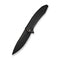 WEKNIFE Acuminal Flipper Knife Black Titanium Handle (3.98" Black Stonewashed Vanax Blade) WE23070 - 1