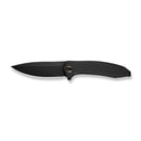 WEKNIFE Acuminal Flipper Knife Black Titanium Handle (3.98" Black Stonewashed Vanax Blade) WE23070 - 1