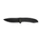 WEKNIFE Acuminal Flipper Knife Black Titanium Handle (3.98" Black Stonewashed Vanax Blade) WE23070 - 1