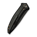 WEKNIFE Acuminal Flipper Knife Black Titanium Handle (3.98" Black Stonewashed Vanax Blade) WE23070 - 1