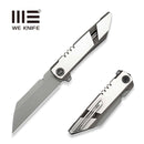 WEKNIFE Anglex Flipper Knife Bronze & Satin Titanium Handle (3.89" Gray Stonewashed Bohler M390 Blade, Satin Flat) WE25070 Sample1 - We Knife