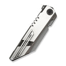 WEKNIFE Anglex Flipper Knife Bronze & Satin Titanium Handle (3.89" Gray Stonewashed Bohler M390 Blade, Satin Flat) WE25070 Sample1 - We Knife