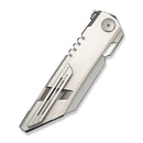 WEKNIFE Anglex Flipper Knife Gray Titanium Handle (3.89" Stonewashed Bohler M390 Blade, Satin Flat) WE25070 Sample2 - We Knife