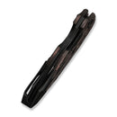 WEKNIFE Arrakis Flipper Knife Black Integral Titanium Handle With Copper Foil Carbon Fiber Inlay (3.47" Black Stonewashed Vanax Blade, Satin Flat) 906CF - E - We Knife