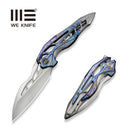 WEKNIFE Arrakis Flipper Knife Gray Integral Titanium Handle With Flamed Titanium Inlay (3.47" Hand Rubbed Satin Vanax Blade) 906K - We Knife