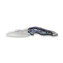 WEKNIFE Arrakis Flipper Knife Gray Integral Titanium Handle With Flamed Titanium Inlay (3.47" Hand Rubbed Satin Vanax Blade) 906K - We Knife