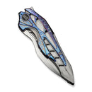 WEKNIFE Arrakis Flipper Knife Gray Integral Titanium Handle With Flamed Titanium Inlay (3.47" Hand Rubbed Satin Vanax Blade) 906K - We Knife