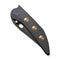 WEKNIFE Attor Thumb Stud & Thumb Hole Knife Black Titanium Integral Handle With Golden Titanium Inlay (3.55" Black Stonewashed CPM 20CV Blade) WE23037 - 1