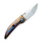 WEKNIFE Attor Thumb Stud & Thumb Hole Knife Flamed Titanium Handle (3.55" Mirror CPM 20CV Blade) WE23037B - 2025 BS, Available Only at Booth 724 - Blade Show 2025!