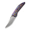 WEKNIFE Attor Thumb Stud & Thumb Hole Knife Flamed Titanium Integral Handle With Golden Titanium Inlay (3.55" Polished Bead Blasted CPM 20CV Blade) WE23037 - 2
