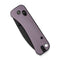 WEKNIFE Banter 2 Thumb Stud & Crossbar Lock Knife Purple Aluminum Handle (2.87" Black Stonewashed CPM S35VN Blade) WE23075 - 2