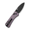 WEKNIFE Banter 2 Thumb Stud & Crossbar Lock Knife Purple Aluminum Handle (2.87" Black Stonewashed CPM S35VN Blade) WE23075 - 2