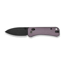 WEKNIFE Banter 2 Thumb Stud & Crossbar Lock Knife Purple Aluminum Handle (2.87" Black Stonewashed CPM S35VN Blade) WE23075 - 2