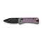WEKNIFE Banter 2 Thumb Stud & Crossbar Lock Knife Purple Aluminum Handle (2.87" Black Stonewashed CPM S35VN Blade) WE23075 - 2