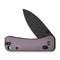 WEKNIFE Banter 2 Thumb Stud & Crossbar Lock Knife Purple Aluminum Handle (2.87" Black Stonewashed CPM S35VN Blade) WE23075 - 2