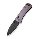 WEKNIFE Banter 2 Thumb Stud & Crossbar Lock Knife Purple Aluminum Handle (2.87" Black Stonewashed CPM S35VN Blade) WE23075 - 2