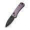 WEKNIFE Banter 2 Thumb Stud & Crossbar Lock Knife Purple Aluminum Handle (2.87" Black Stonewashed CPM S35VN Blade) WE23075 - 2