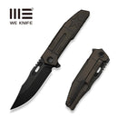 WEKNIFE Barracks Flipper Knife Bronze Titanium Handle (3.85" Black Stonewashed Bohler M390 Blade) WE25078-2 - We Knife