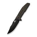 WEKNIFE Barracks Flipper Knife Bronze Titanium Handle (3.85" Black Stonewashed Bohler M390 Blade) WE25078-2 - We Knife