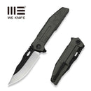 WEKNIFE Barracks Flipper Knife Dark Olive Titanium Handle (3.85" Hand Polished Satin Bohler M390 Blade, Black Stonewashed Flat) WE25078-1 - We Knife