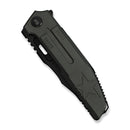 WEKNIFE Barracks Flipper Knife Dark Olive Titanium Handle (3.85" Hand Polished Satin Bohler M390 Blade, Black Stonewashed Flat) WE25078-1 - We Knife