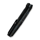 WEKNIFE Barracks Flipper Knife Pixel Pattern Titanium Handle (3.85" Black Stonewashed Bevels, Black Brushed Flats Bohler M390 Blade) WE25078-3 - We Knife