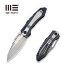 WEKNIFE Bogey Flipper & Thumb Hole Knife Blue & Satin Titanium Handle (3.64" Hand Rubbed Satin Bohler M390 Blade) WE23088-3 - We Knife