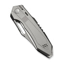 WEKNIFE Bogey Flipper & Thumb Hole Knife Gray Titanium Handle (3.64" Stonewashed Bohler M390 Blade, Satin Flat) WE23088-2 - We Knife