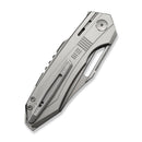 WEKNIFE Bogey Flipper & Thumb Hole Knife Gray Titanium Handle (3.64" Stonewashed Bohler M390 Blade, Satin Flat) WE23088-2 - We Knife