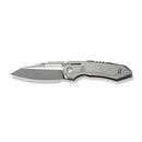 WEKNIFE Bogey Flipper & Thumb Hole Knife Gray Titanium Handle (3.64" Stonewashed Bohler M390 Blade, Satin Flat) WE23088-2 - We Knife