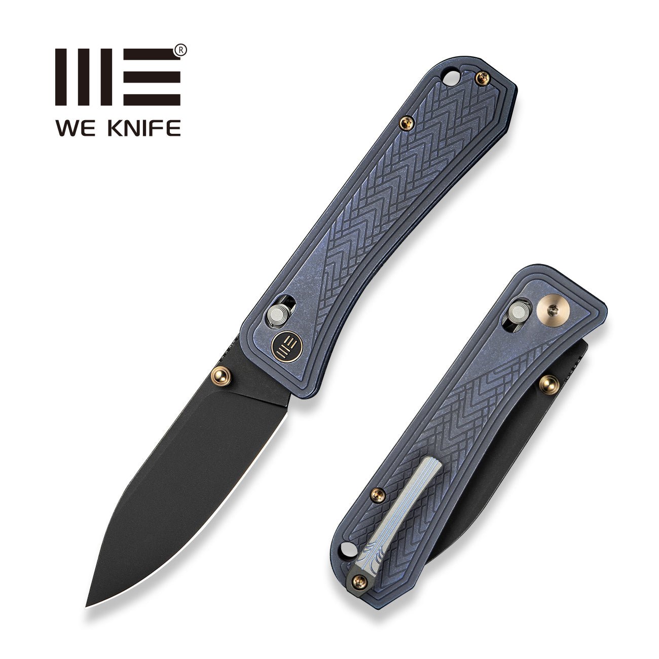 WEKNIFE Bougie Banter Thumb Stud & Crossbar Lock Knife Titanium