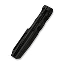 WEKNIFE Breach Flipper Knife Black Titanium Handle (3.85" Black Stonewashed Bevels, Black Brushed Flats Bohler M390 Blade) WE25077 - 2 - We Knife