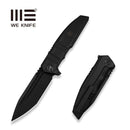 WEKNIFE Breach Flipper Knife Black Titanium Handle (3.85" Black Stonewashed Bevels, Black Brushed Flats Bohler M390 Blade) WE25077-2 - We Knife