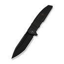 WEKNIFE Breach Flipper Knife Black Titanium Handle (3.85" Black Stonewashed Bevels, Black Brushed Flats Bohler M390 Blade) WE25077 - 2 - We Knife
