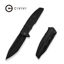 WEKNIFE Breach Flipper Knife Black Titanium Handle (3.85" Black Stonewashed Bevels, Black Brushed Flats Bohler M390 Blade) WE25077 - 2 - We Knife