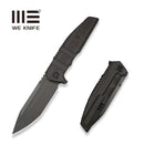 WEKNIFE Breach Flipper Knife Charcoal Gray Titanium Handle (3.85" Dark Gray Stonewashed Bohler M390 Blade) WE25077-1 - We Knife