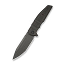 WEKNIFE Breach Flipper Knife Charcoal Gray Titanium Handle (3.85" Dark Gray Stonewashed Bohler M390 Blade) WE25077 - 1 - We Knife