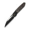 WEKNIFE Brr15 Flipper Knife Black Titanium Handle With Copper Foil Carbon Fiber Inlay (3.25" Black Stonewashed Bohler M390 Blade, Satin Flat) WE24007 - 1
