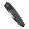 WEKNIFE Brr15 Flipper Knife Black Titanium Handle With Copper Foil Carbon Fiber Inlay (3.25" Black Stonewashed Bohler M390 Blade, Satin Flat) WE24007 - 1