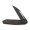 WEKNIFE Brr15 Flipper Knife Black Titanium Handle With Copper Foil Carbon Fiber Inlay (3.25" Black Stonewashed Bohler M390 Blade, Satin Flat) WE24007 - 1