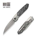 WEKNIFE Brr15 Flipper Knife Gray Titanium Handle With Aluminum Foil Carbon Fiber Inlay (3.25" Stonewashed Bohler M390 Blade) WE24007 - 2